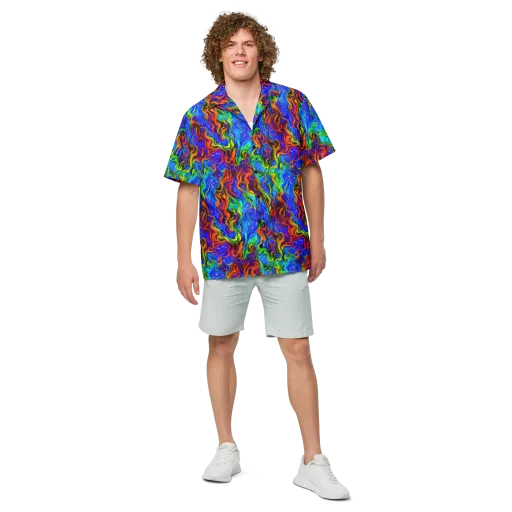 The Color Riot on a Button Shirt
