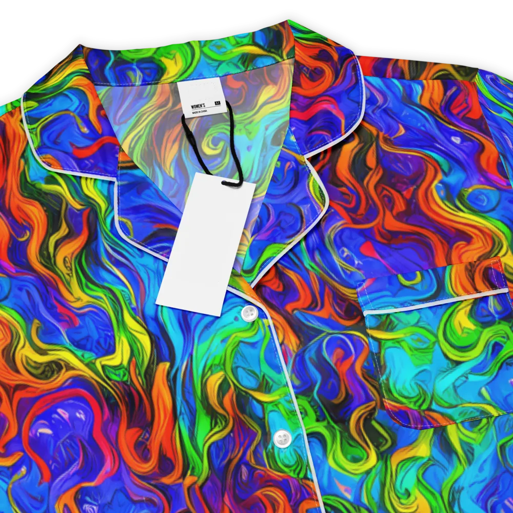 The Color Riot on Women's Short Sleeve Pajama Top — Product details