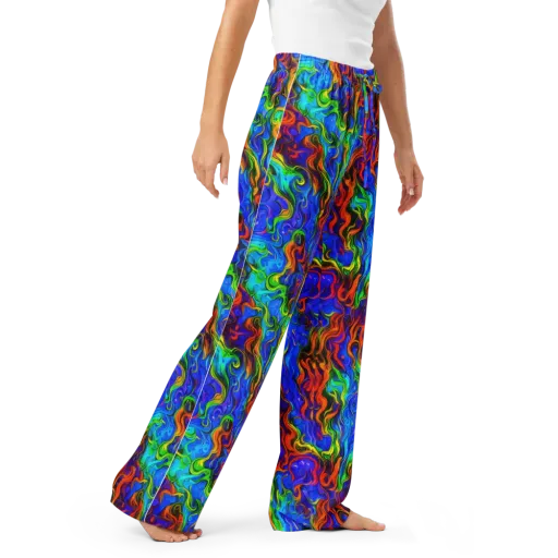 The Color Riot on a Women's Pajama Pants