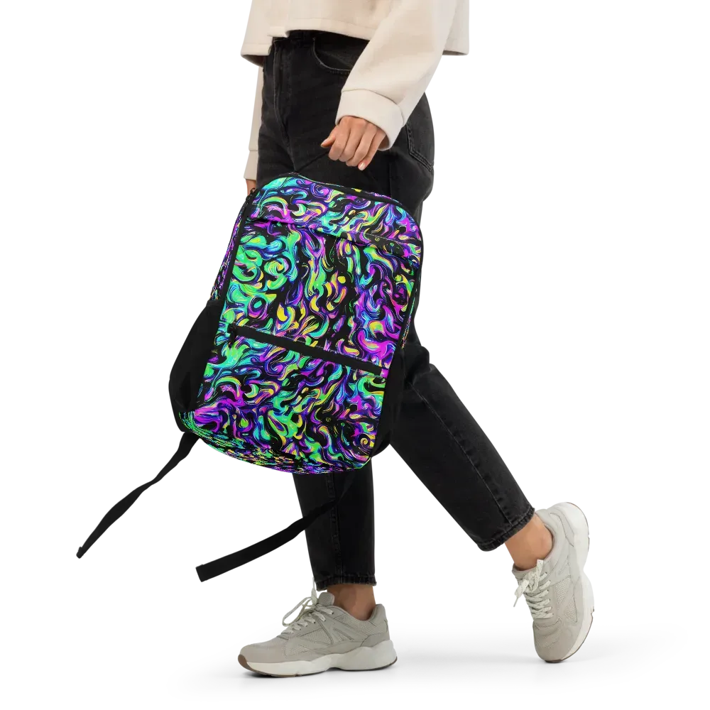 Cyber Swirl on Utility Backpack — Front