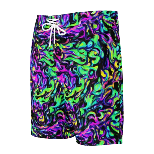Cyber Swirl on a Men's Board Shorts