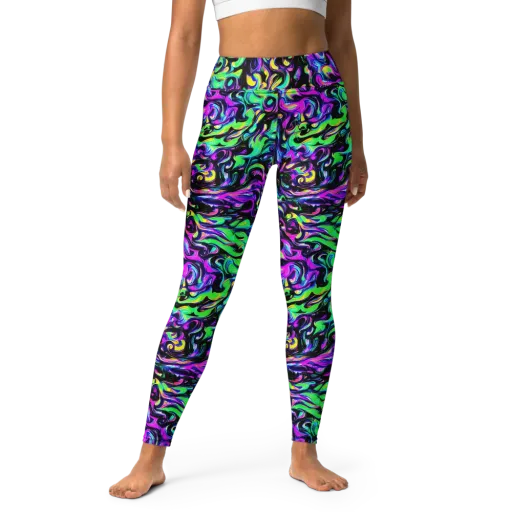 Cyber Swirl on a Yoga Leggings