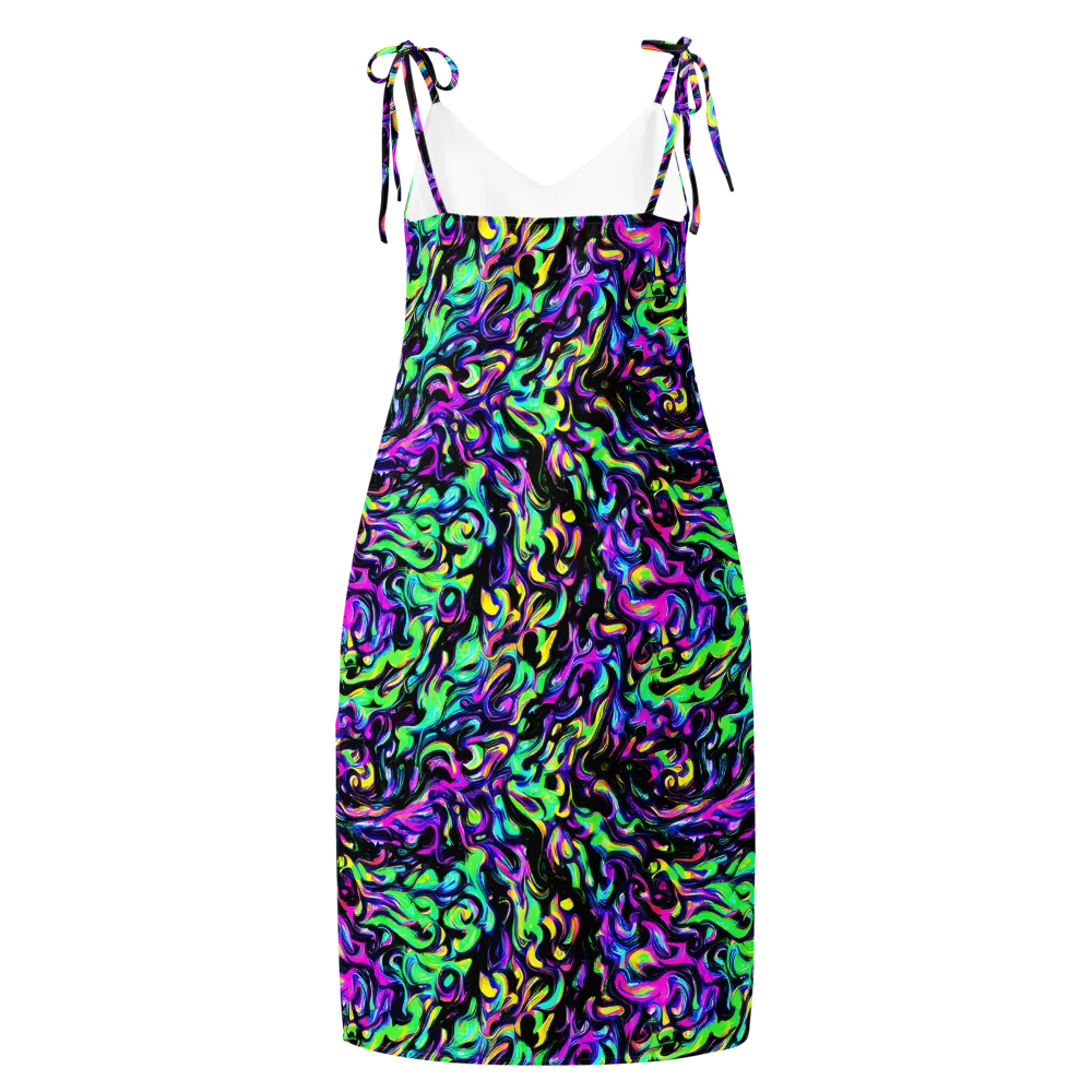 Cyber Swirl on Slip Dress — Back