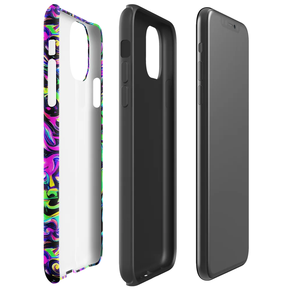 Cyber Swirl on Tough Case for iPhone® — Right