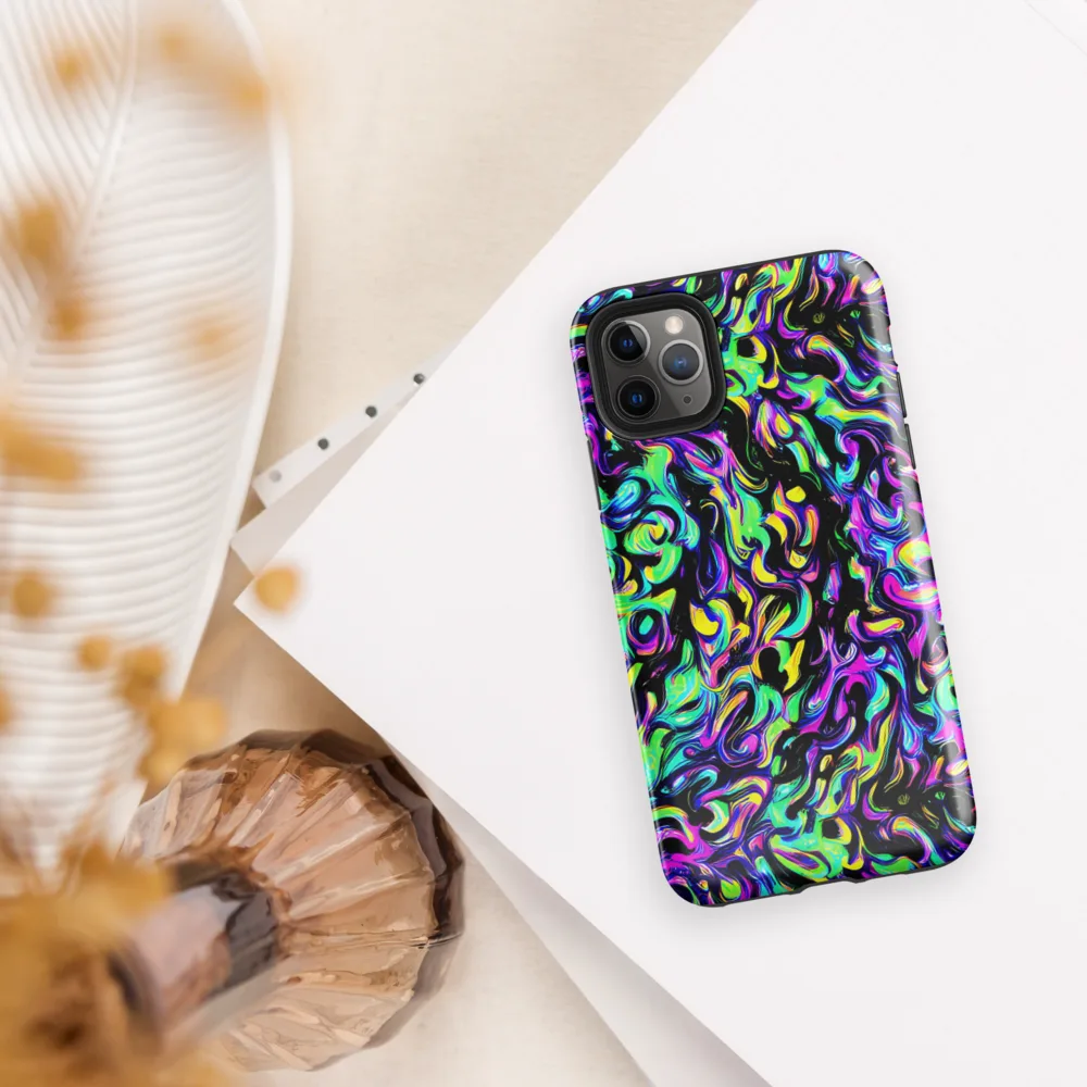 Cyber Swirl on Tough Case for iPhone® — Front