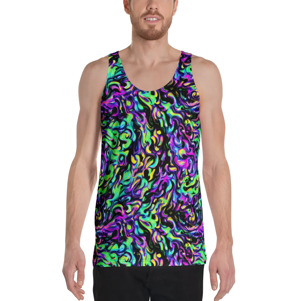 Cyber Swirl on Men's Tank Top — Front
