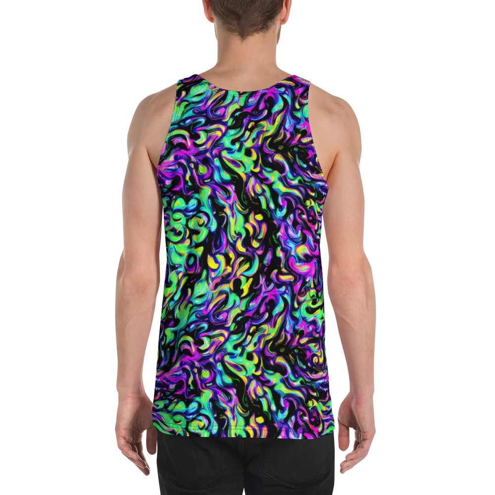 Cyber Swirl on Men's Tank Top — Back