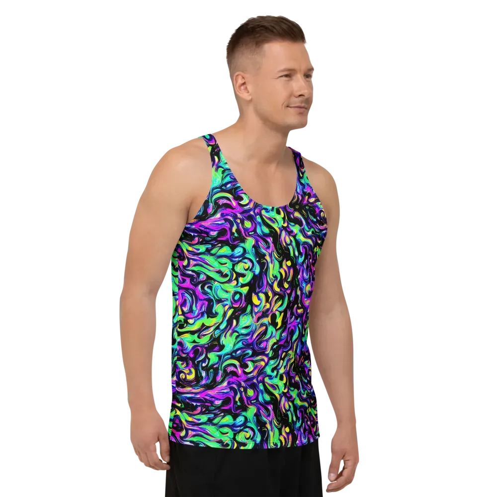 Cyber Swirl on Men's Tank Top — Right Front