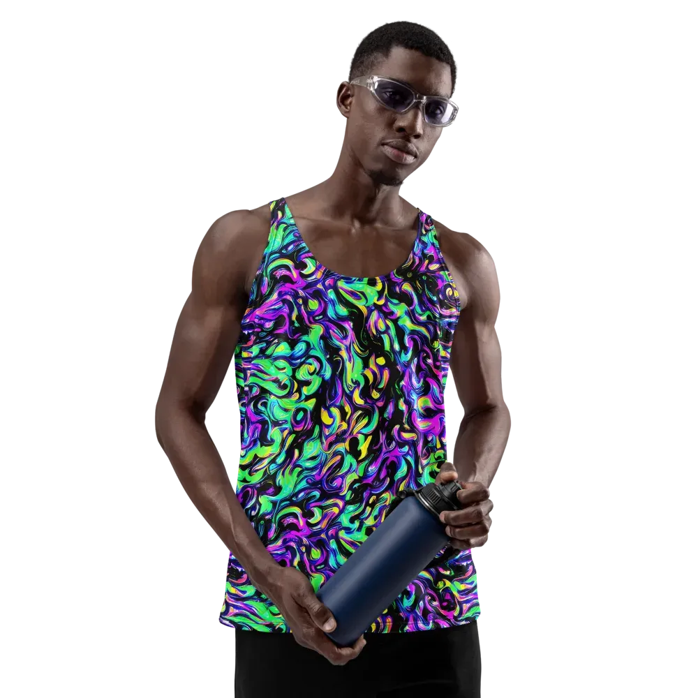 Cyber Swirl on Men's Tank Top — Front