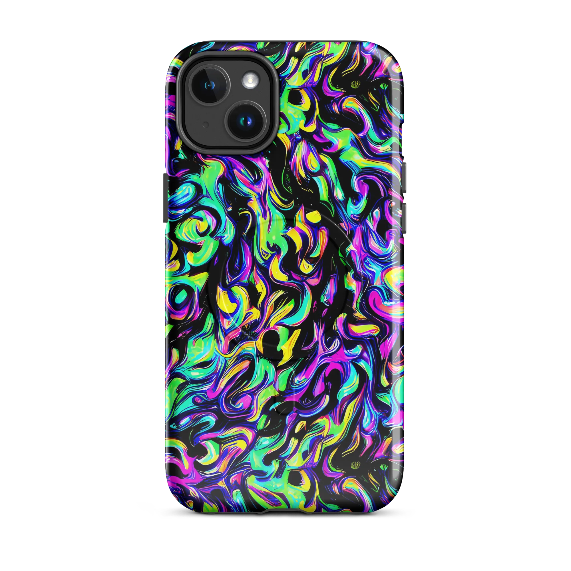 Cyber Swirl on MagSafe Tough Case for iPhone® — Front