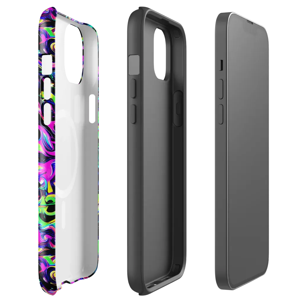 Cyber Swirl on MagSafe Tough Case for iPhone® — Front
