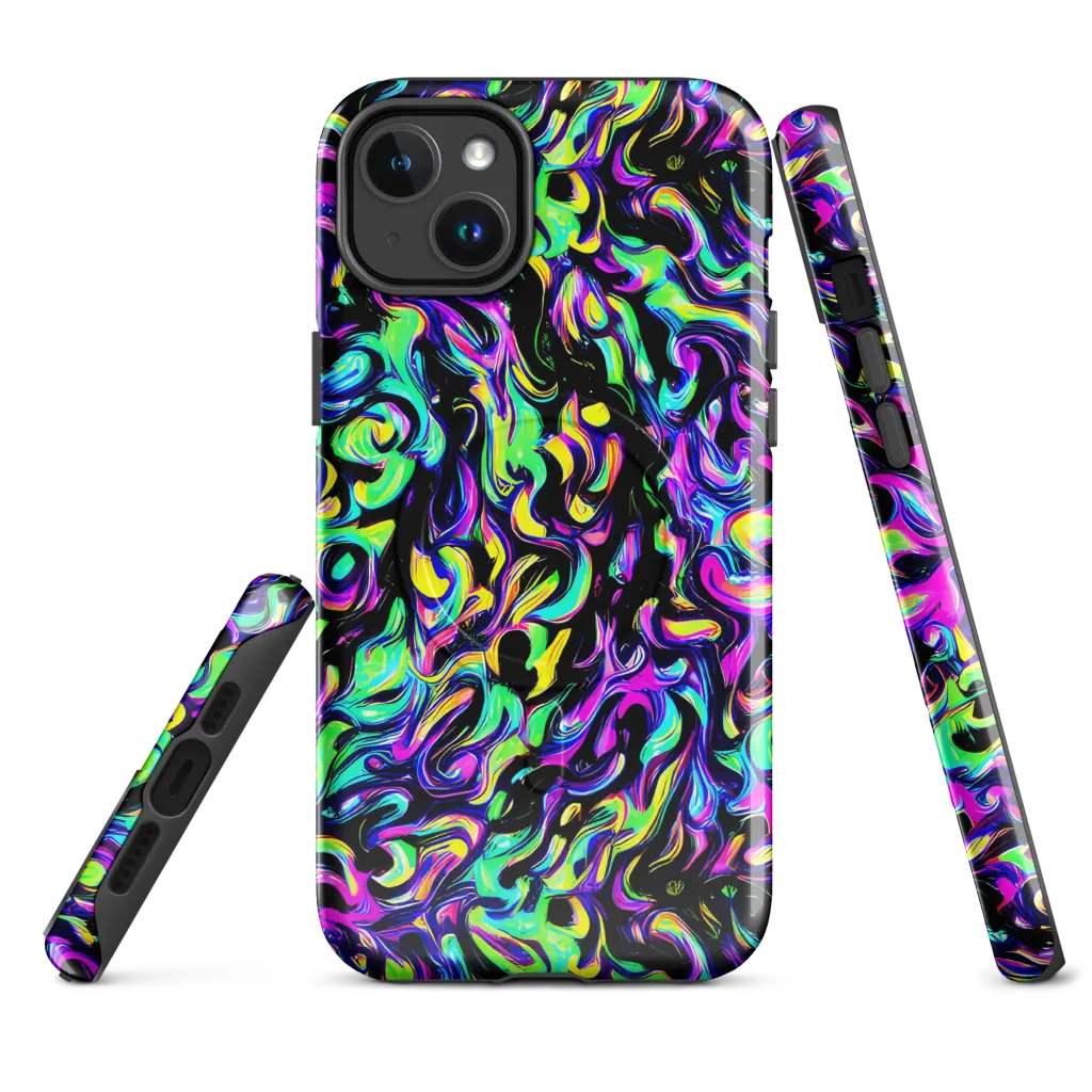 Cyber Swirl on MagSafe Tough Case for iPhone® — Front