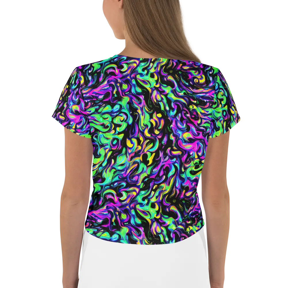 Cyber Swirl on Crop Tee — Back