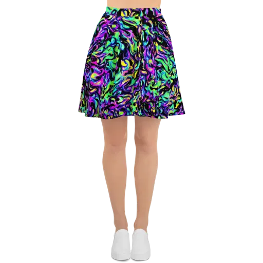 Cyber Swirl on a Skater Skirt