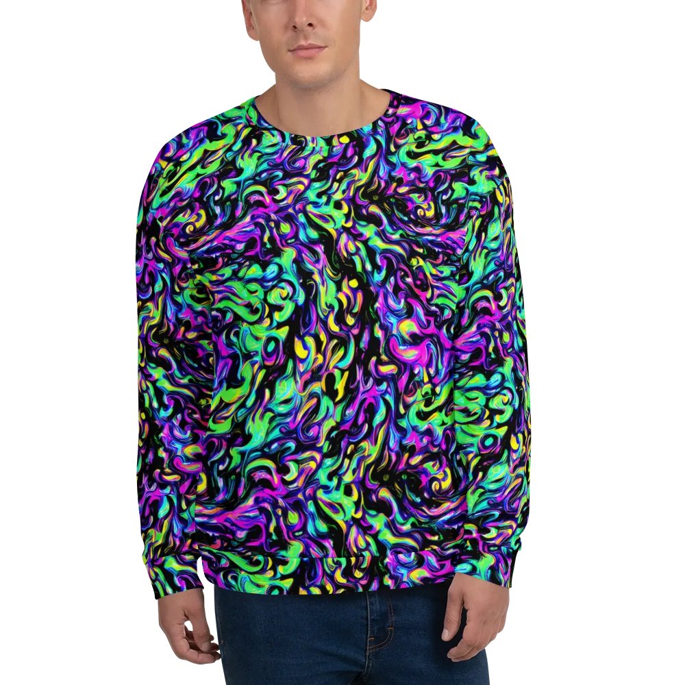 Cyber Swirl on Sweatshirt — Front