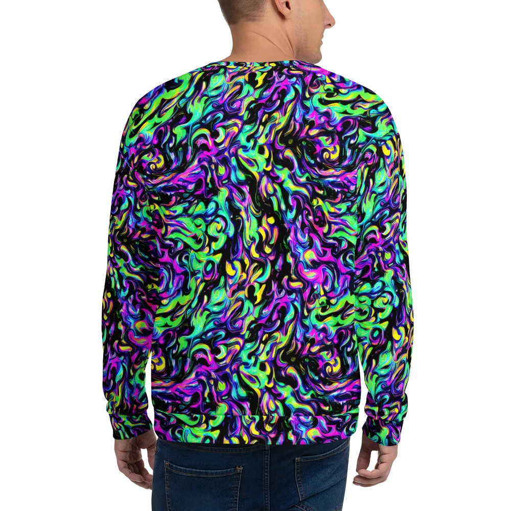 Cyber Swirl on Sweatshirt — Back