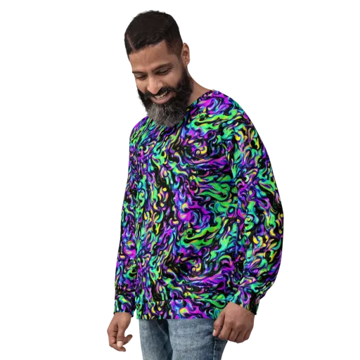Cyber Swirl on a Sweatshirt