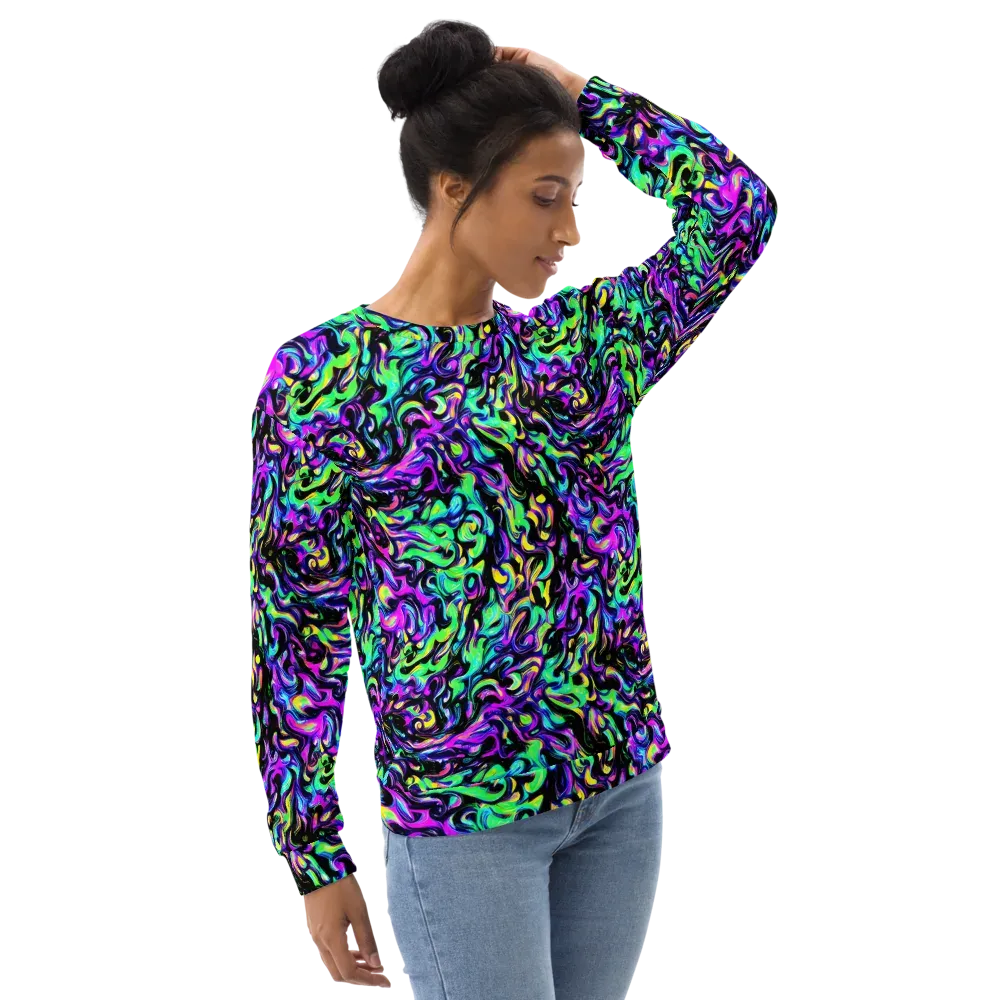Cyber Swirl on Sweatshirt — Right Front