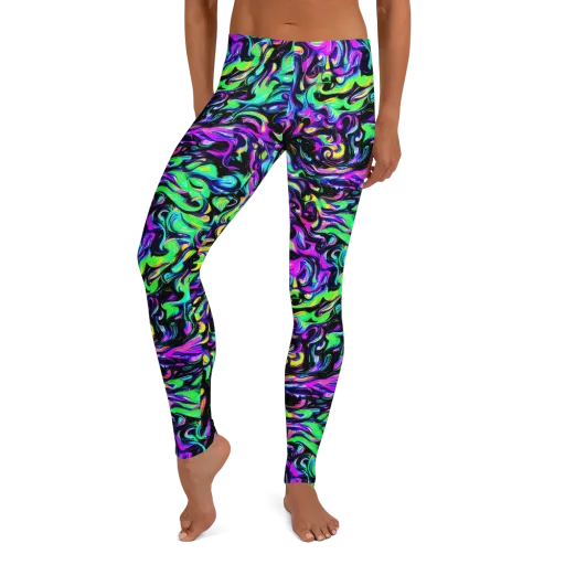 Cyber Swirl on a Leggings