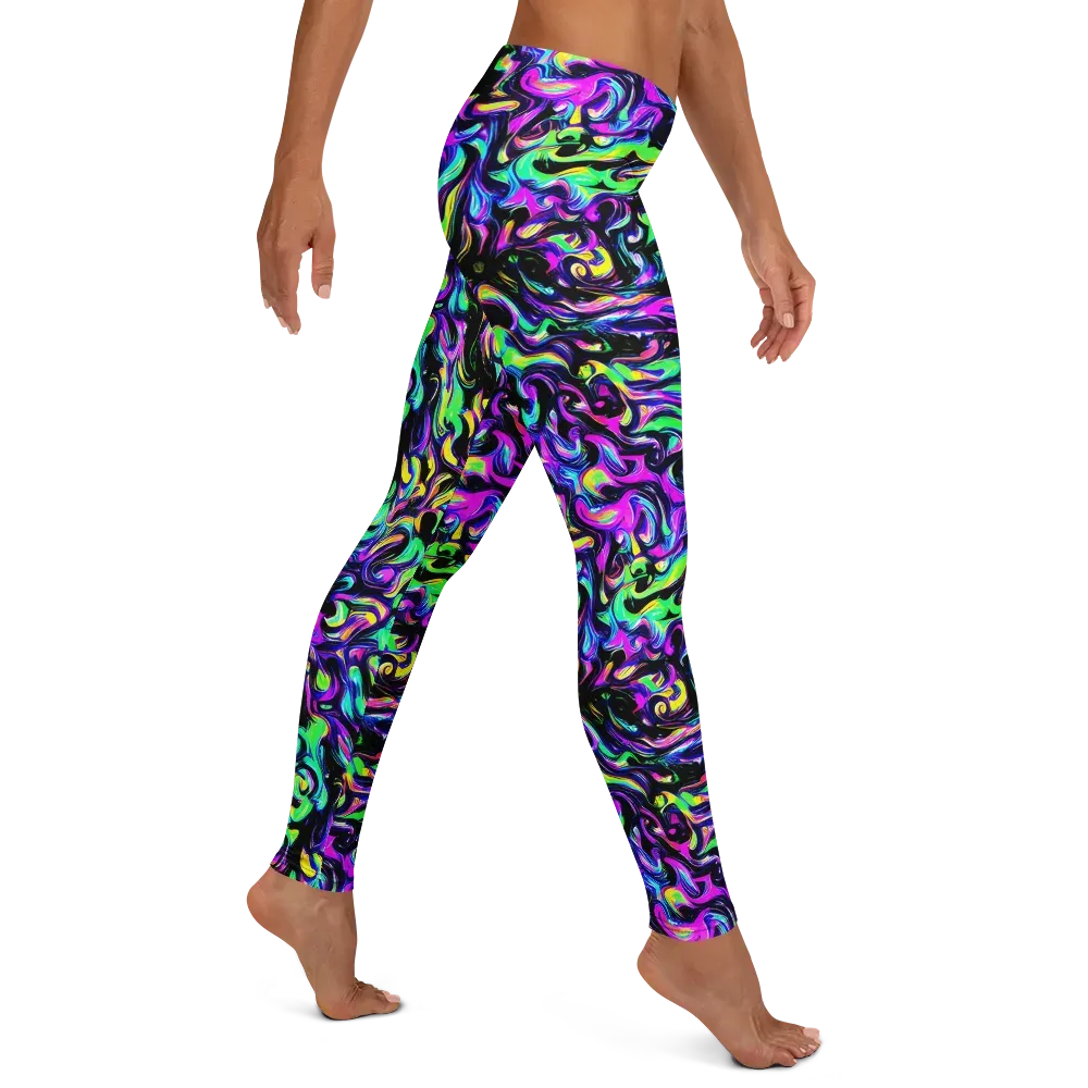 Cyber Swirl on Leggings — Right