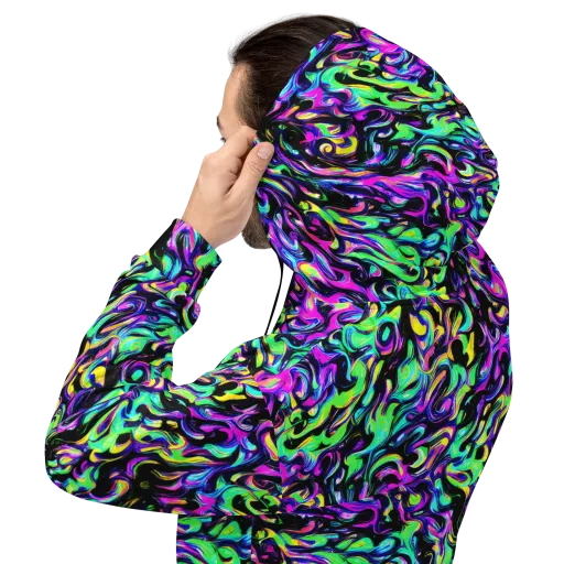 Cyber Swirl on a Hoodie