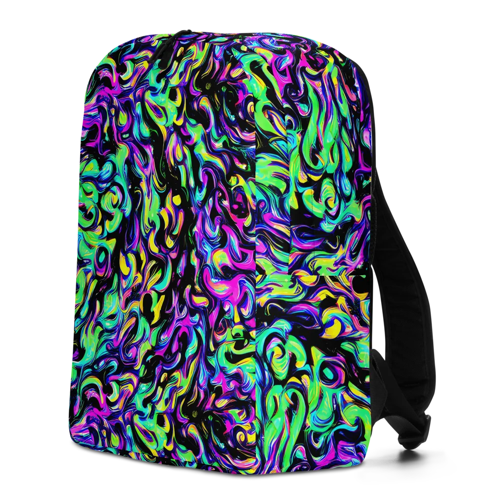 Cyber Swirl on Minimalist Backpack — Left