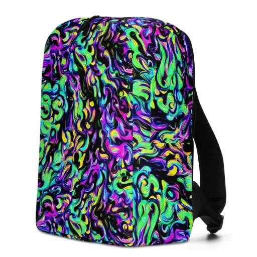 Cyber Swirl on a Minimalist Backpack