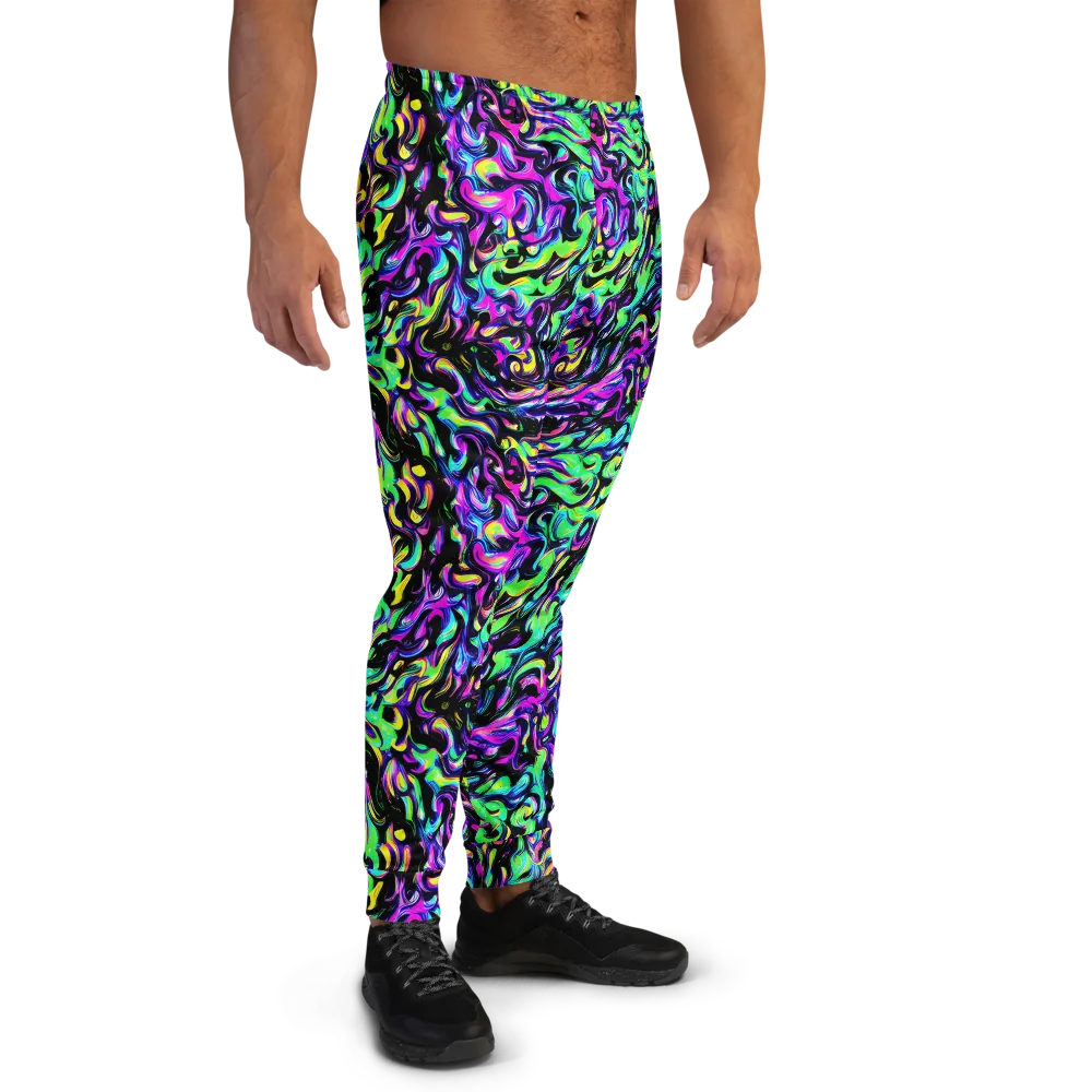Cyber Swirl on Men's Joggers — Right