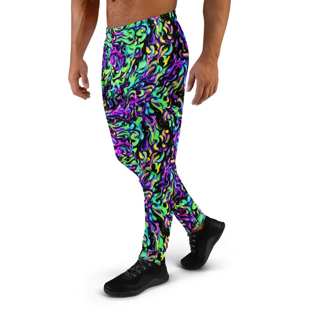 Cyber Swirl on Men's Joggers — Left