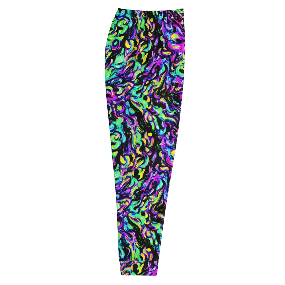 Cyber Swirl on Men's Joggers — Right