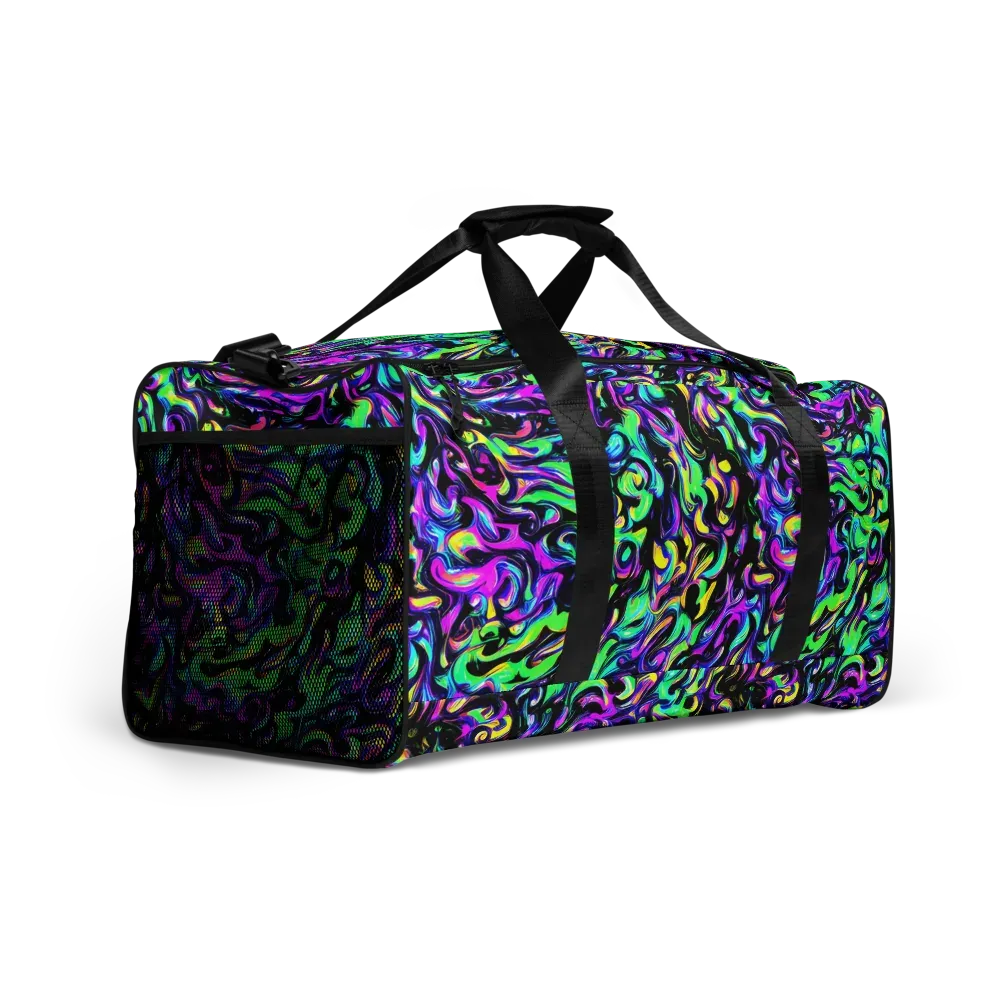 Cyber Swirl on Duffle Bag — Right Front