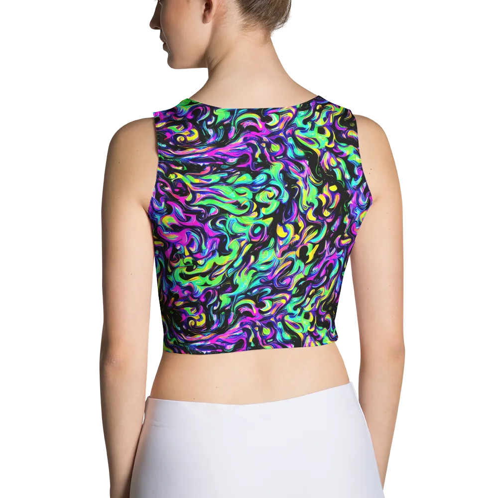 Cyber Swirl on Crop Top — Back