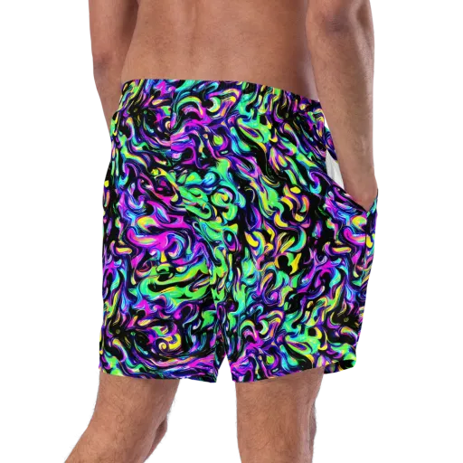 Cyber Swirl on a Swim Trunks