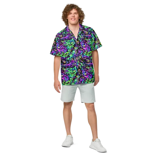 Cyber Swirl on a Button Shirt