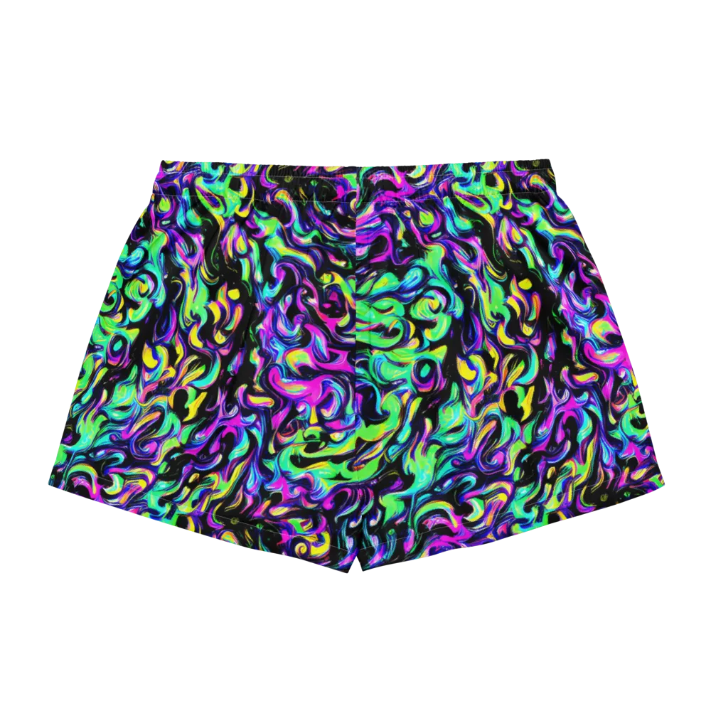 Cyber Swirl on Women's Pajama Shorts — Back