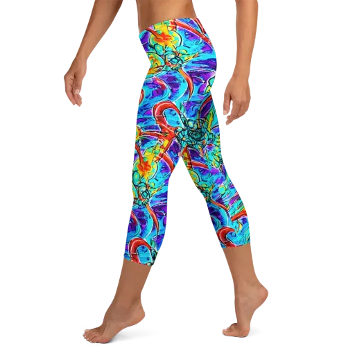Solar Noise on a Capri Leggings