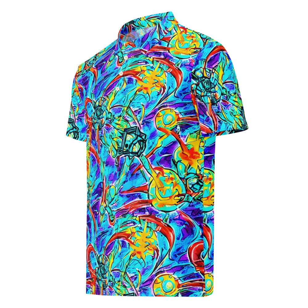 Solar Noise on Men's Slim Fit Polo Shirt — Left Front