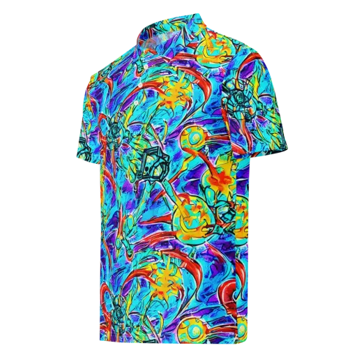 Solar Noise on a Men's Slim Fit Polo Shirt