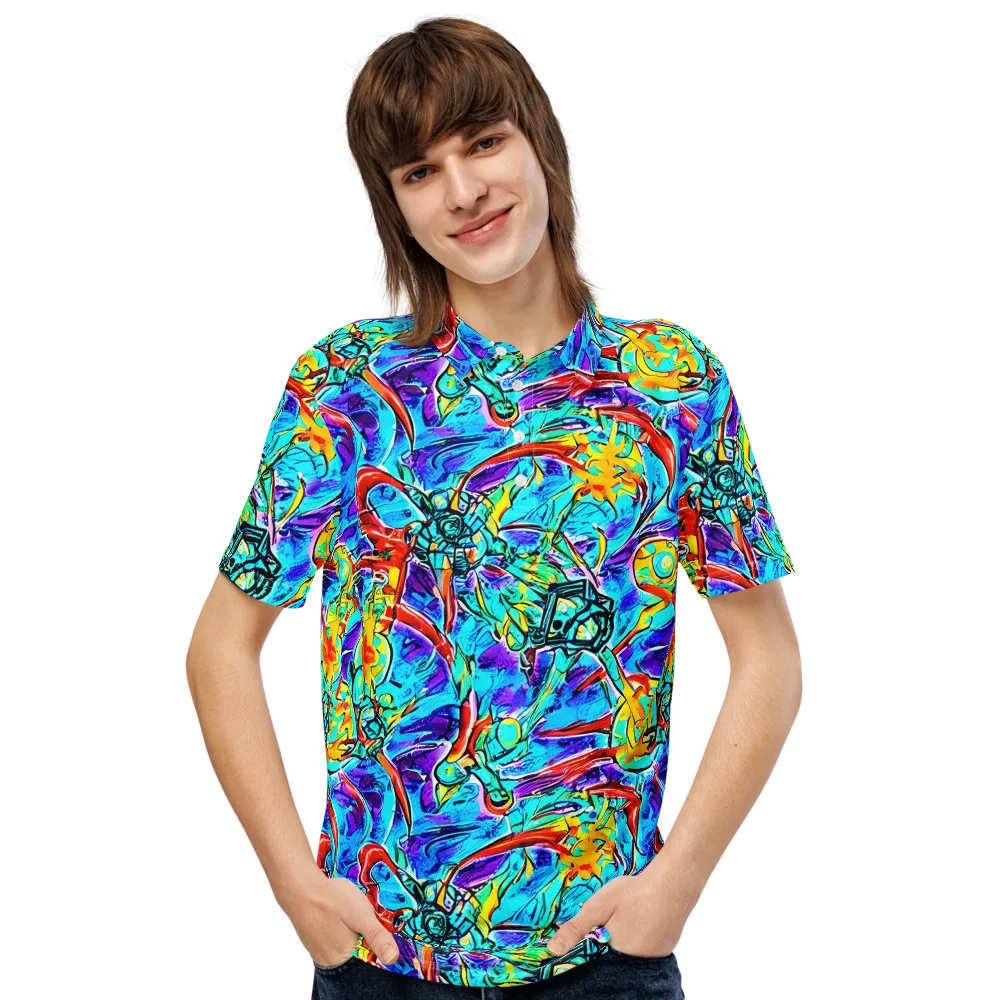 Solar Noise on Men's Slim Fit Polo Shirt — Front