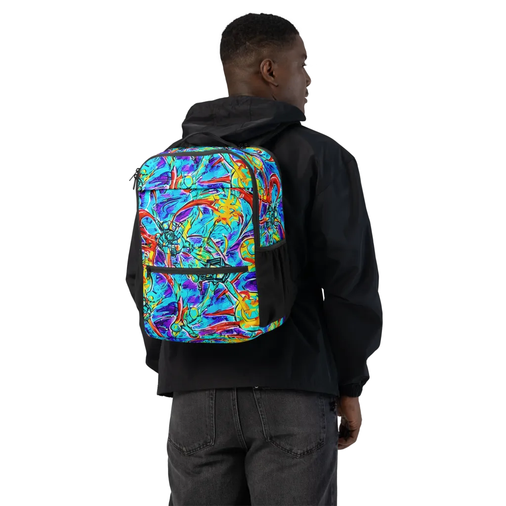 Solar Noise on Utility Backpack — Back