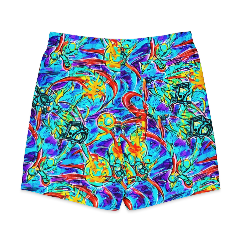 Solar Noise on Men's Board Shorts — Back