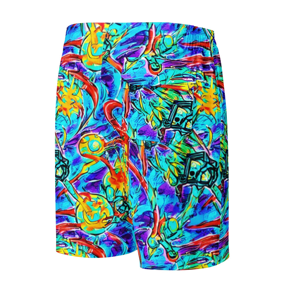 Solar Noise on Men's Board Shorts — Back