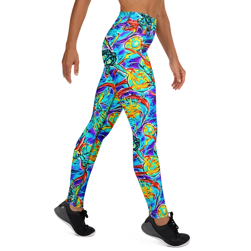 Solar Noise on Yoga Leggings — Right
