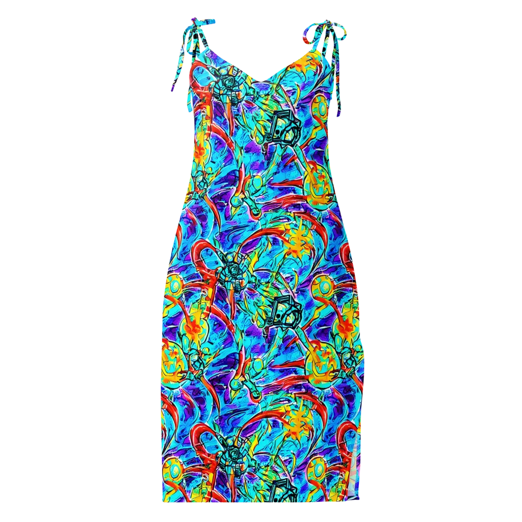 Solar Noise on Slip Dress — Front