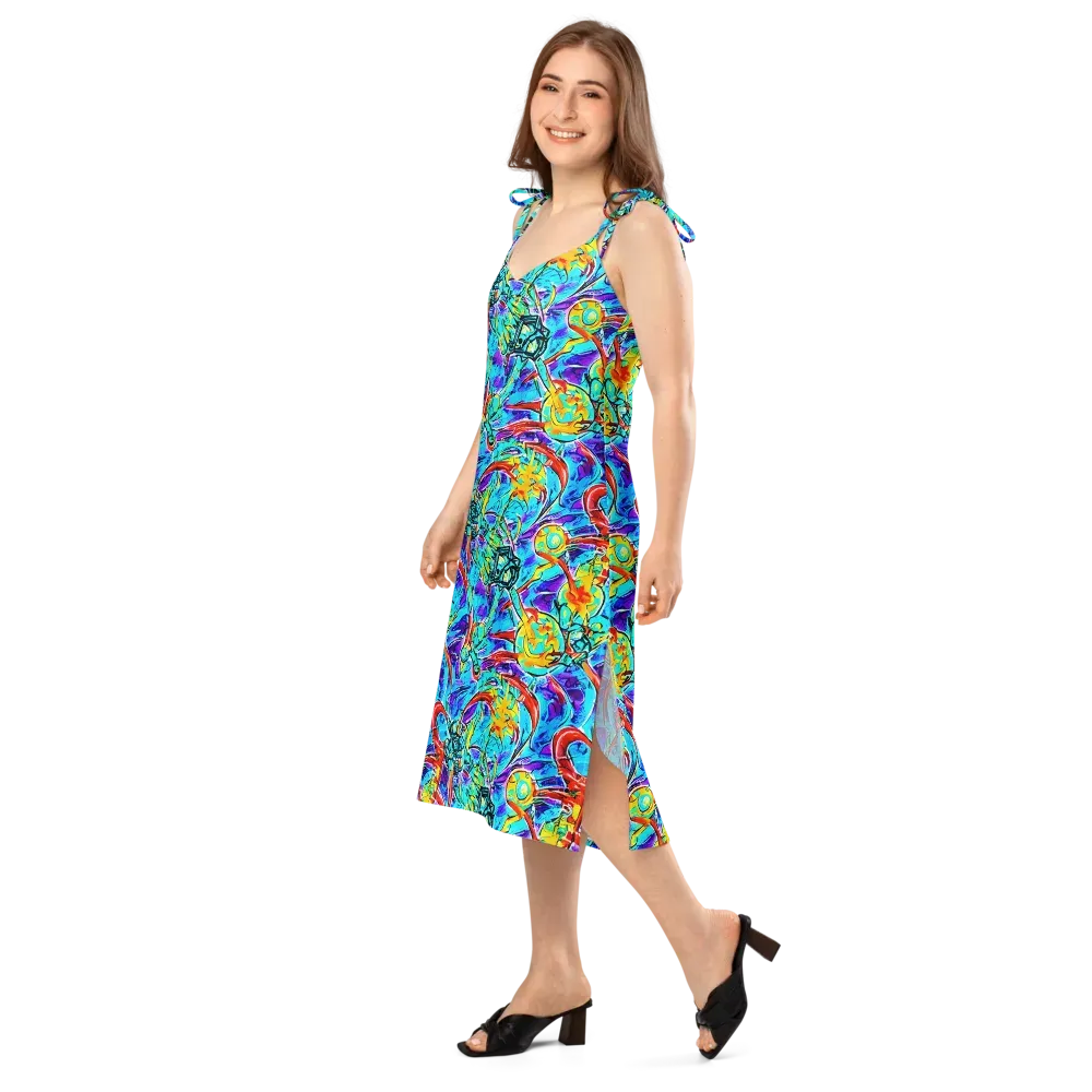 Solar Noise on Slip Dress — Left Front