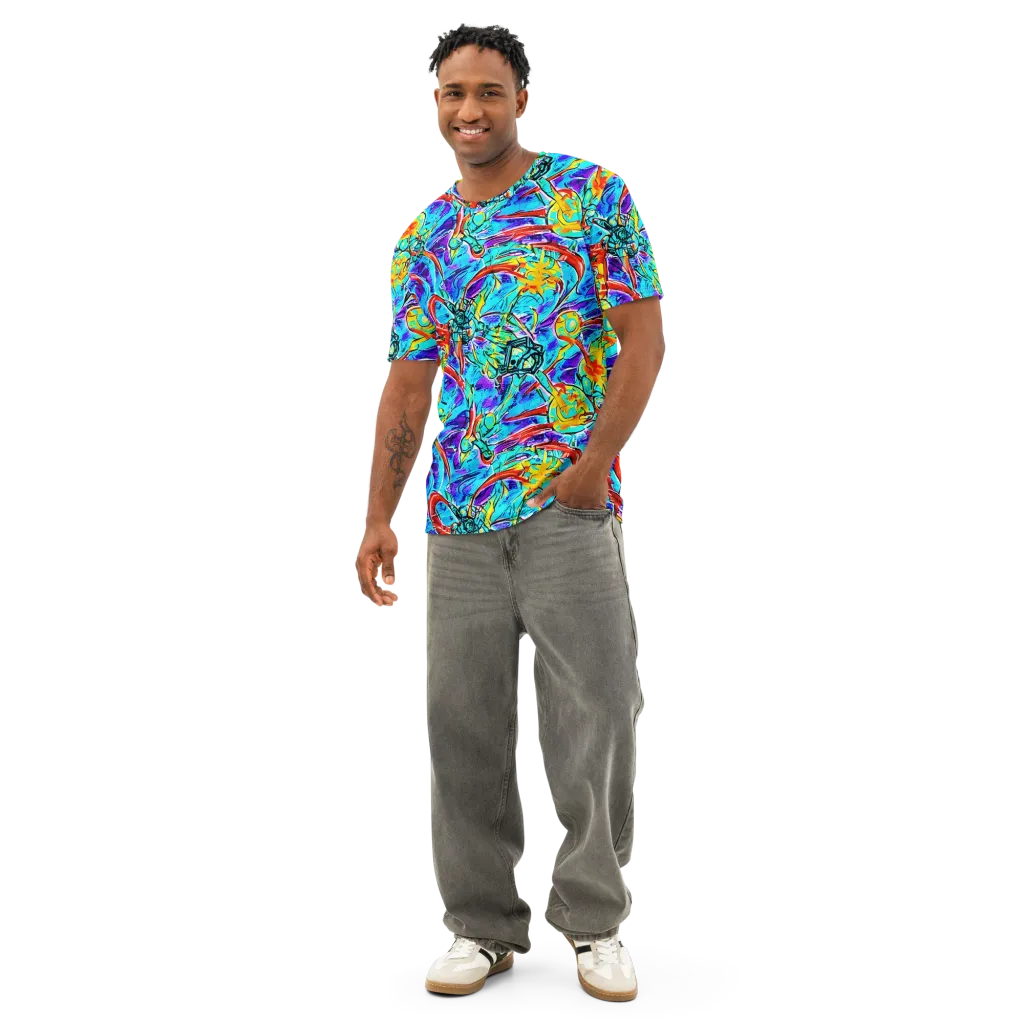 Solar Noise on Men's Cotton Crew Neck T-Shirt — Front