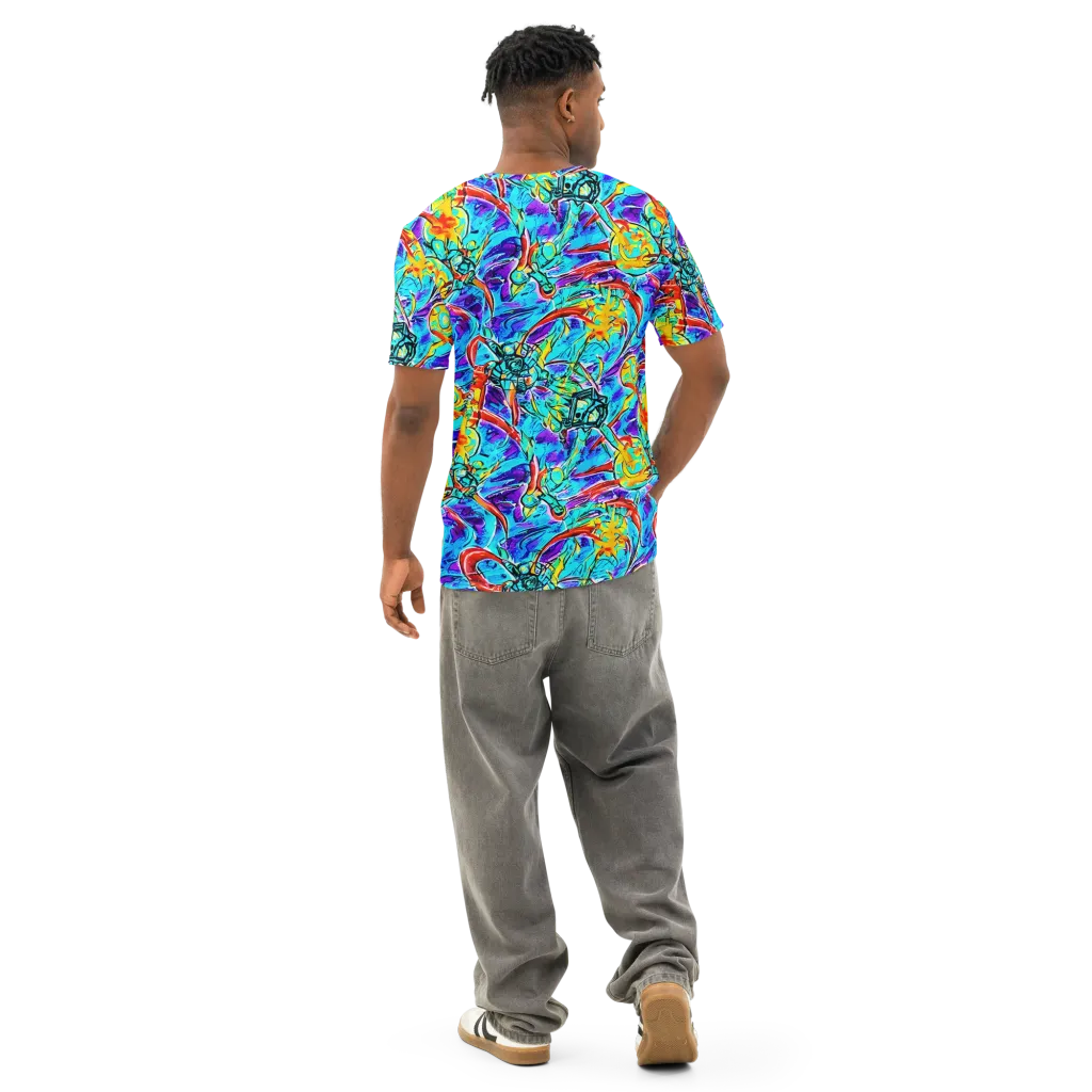 Solar Noise on Men's Cotton Crew Neck T-Shirt — Back