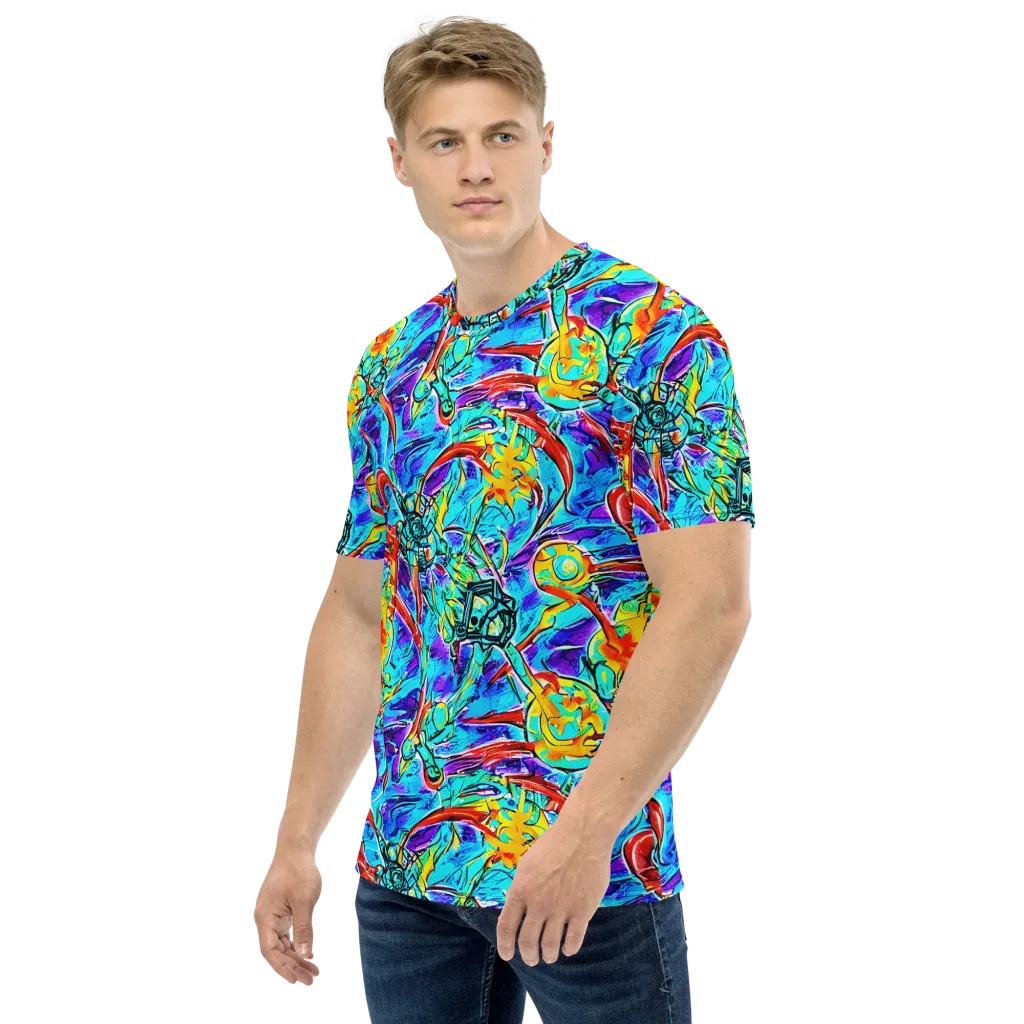 Solar Noise on Men's Crew Neck T-Shirt — Left