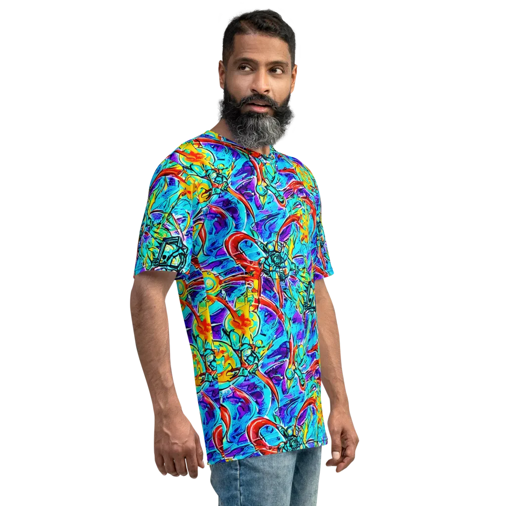 Solar Noise on Men's Crew Neck T-Shirt — Right