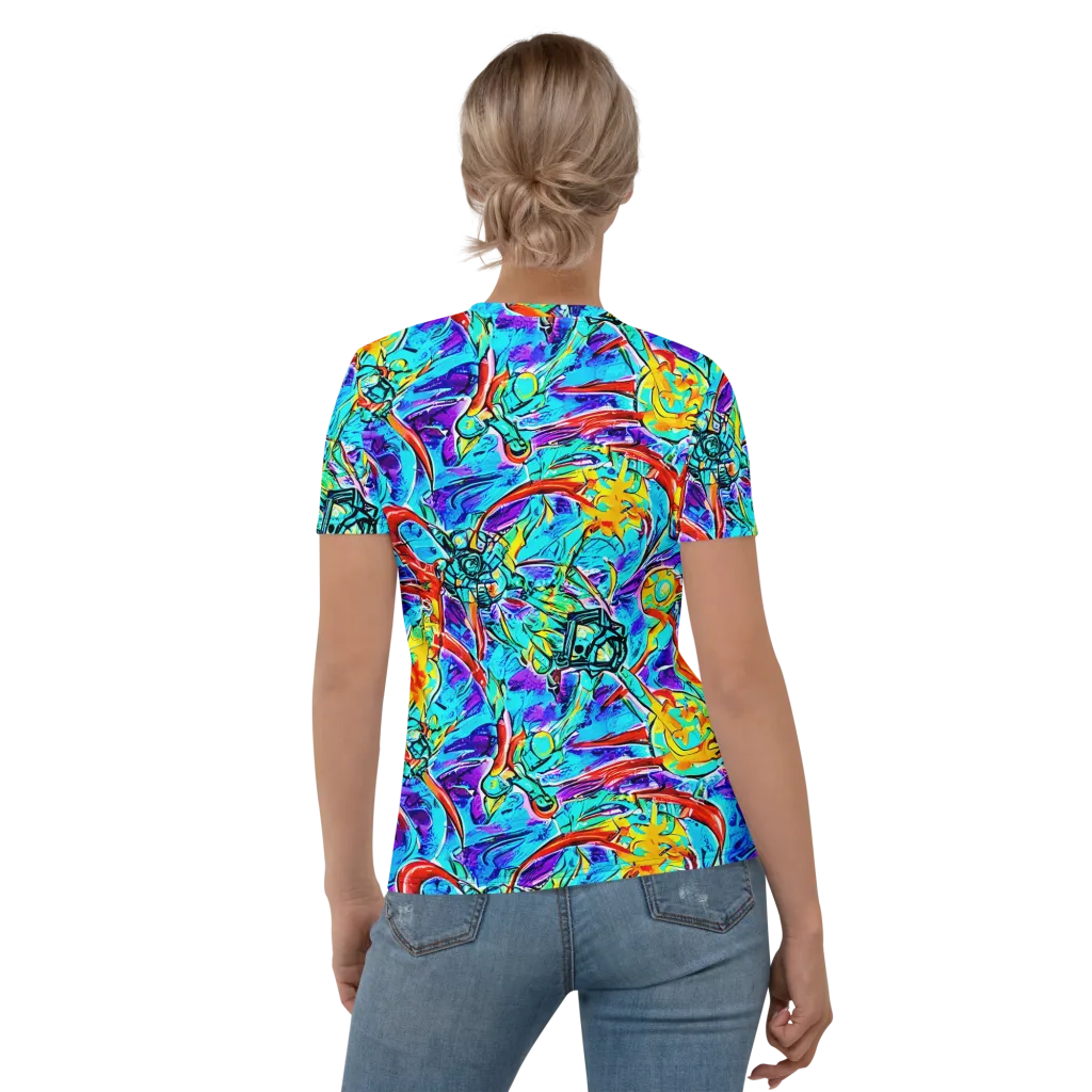 Solar Noise on Women's Crew Neck T-Shirt — Back